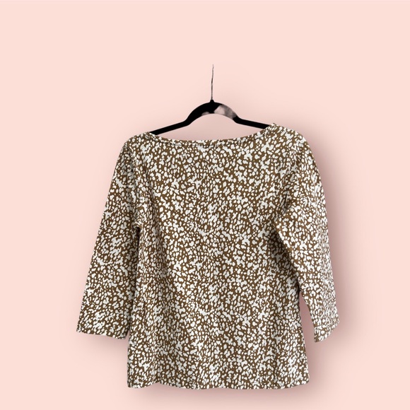 TALBOTS Cotton Long Sleeve Tee/ Rattan and Ivo - Picture 2 of 4